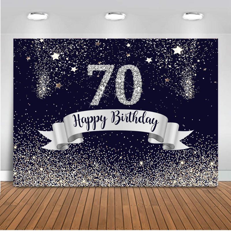 Navy blue 70th birthday background for party decoration Sliver glitter backdrop for photography studio customize backdrops vinyl
Navy blue 70th birthday background for party decoration Sliver glitter backdrop for photography studio customize backdrops vinyl