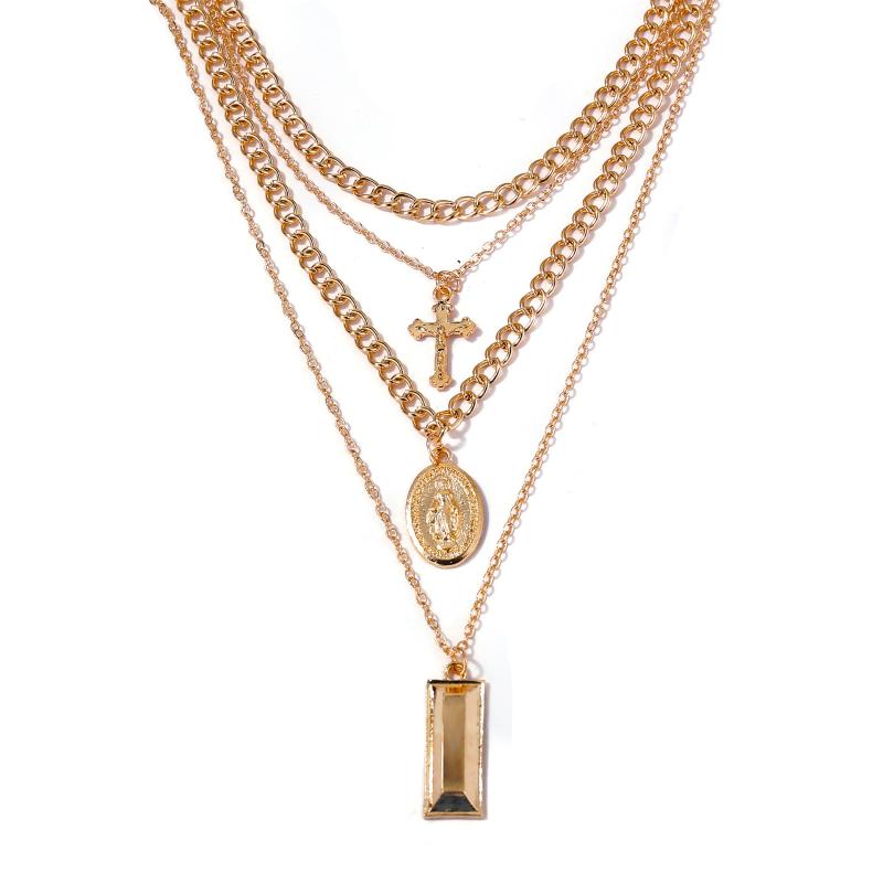 Bohemian Choker Fashion Geometry Virgin Cross Pendant Necklace Vintage Charm Link Chain Women Clavicle chain Beach Party Jewelry
Bohemian Choker Fashion Geometry Virgin Cross Pendant Necklace Vintage Charm Link Chain Women Clavicle chain Beach Party Jewelry