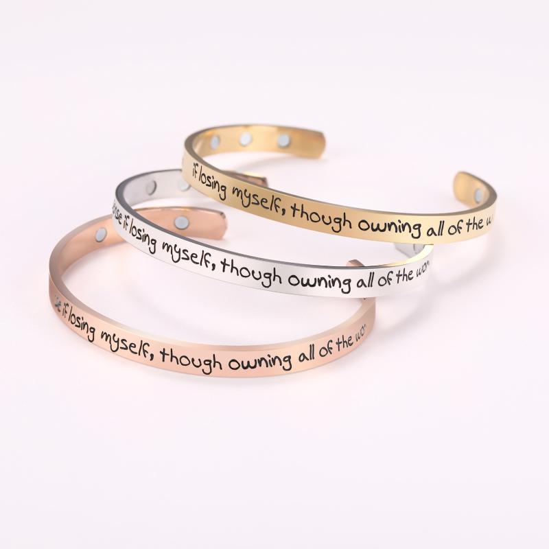 Europe and America fashion retro stainless steel bracelet simple couple lettering bracelet for gift for sale
Europe and America fashion retro stainless steel bracelet simple couple lettering bracelet for gift for sale