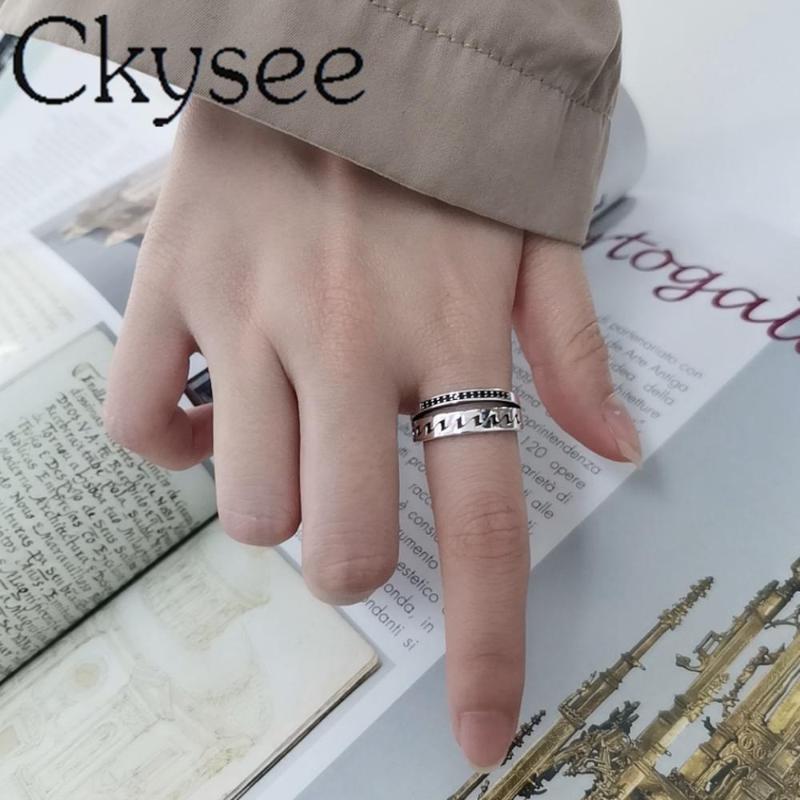 Ckysee News 100% 925-Sterling -Silver Vintage Double Ring Adjustable Closed Ring For Woman Fashion Rings Jewelry Gift
Ckysee News 100% 925-Sterling -Silver Vintage Double Ring Adjustable Closed Ring For Woman Fashion Rings Jewelry Gift