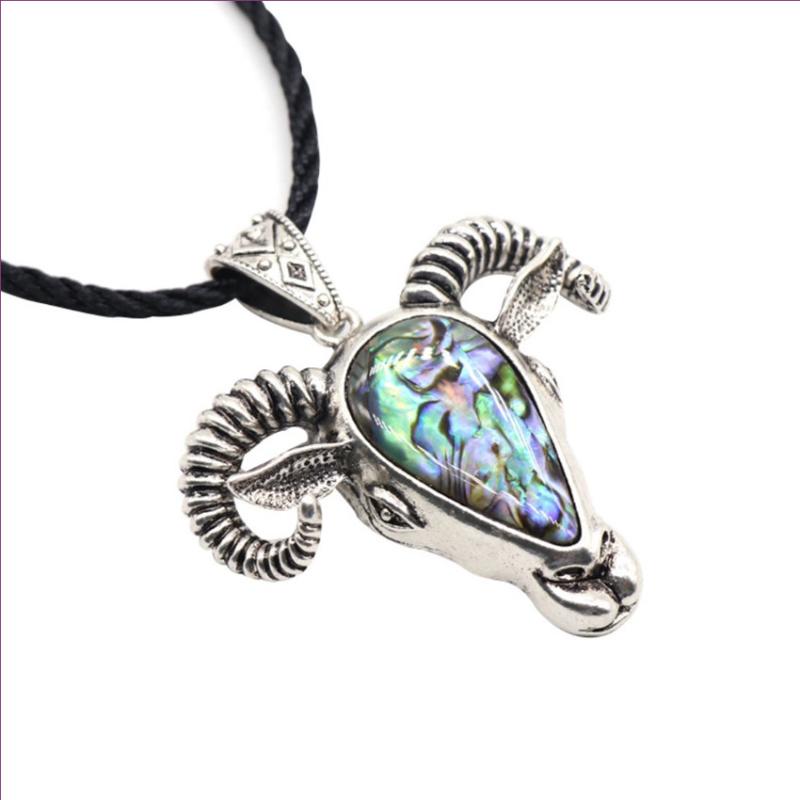 FYJS Unique Silver Plated Abalone Shell Cattle and Sheep Pendant Rope Chain Necklace Animal Jewelry
FYJS Unique Silver Plated Abalone Shell Cattle and Sheep Pendant Rope Chain Necklace Animal Jewelry