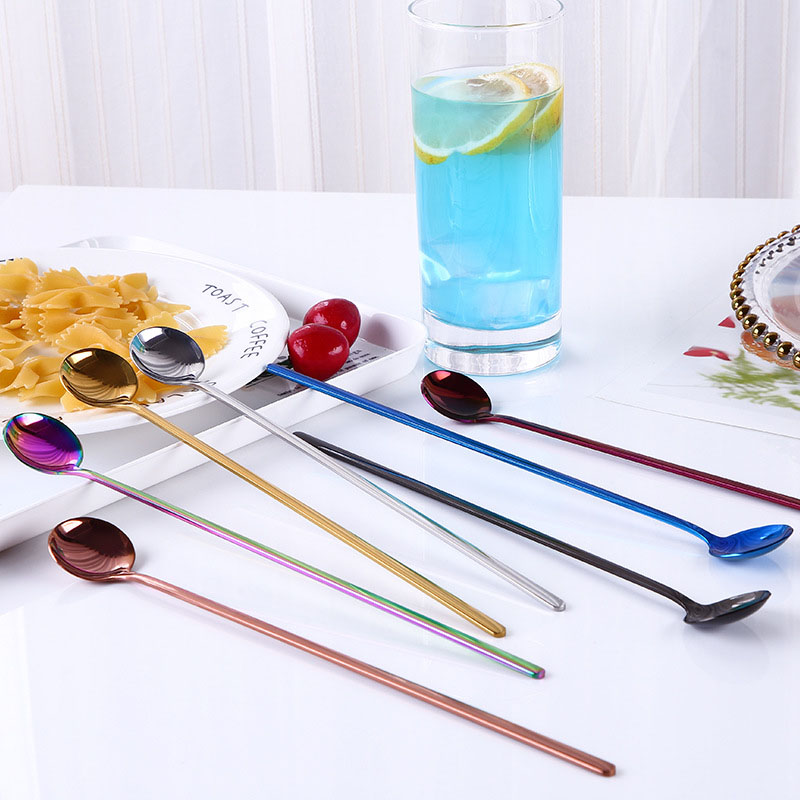 1pc Cool Colorful Stainless Spoon With Long Handle Multiple Colour Dessert Coffee Spoon Kitchen Tools
1pc Cool Colorful Stainless Spoon With Long Handle Multiple Colour Dessert Coffee Spoon Kitchen Tools