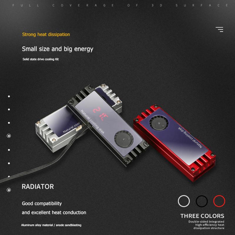 OLED Digital Display Convenient Practical User-friendly Design Aluminum M.2 Cooler Heat Sink for 2280 SSD Hard Drive Disk
OLED Digital Display Convenient Practical User-friendly Design Aluminum M.2 Cooler Heat Sink for 2280 SSD Hard Drive Disk