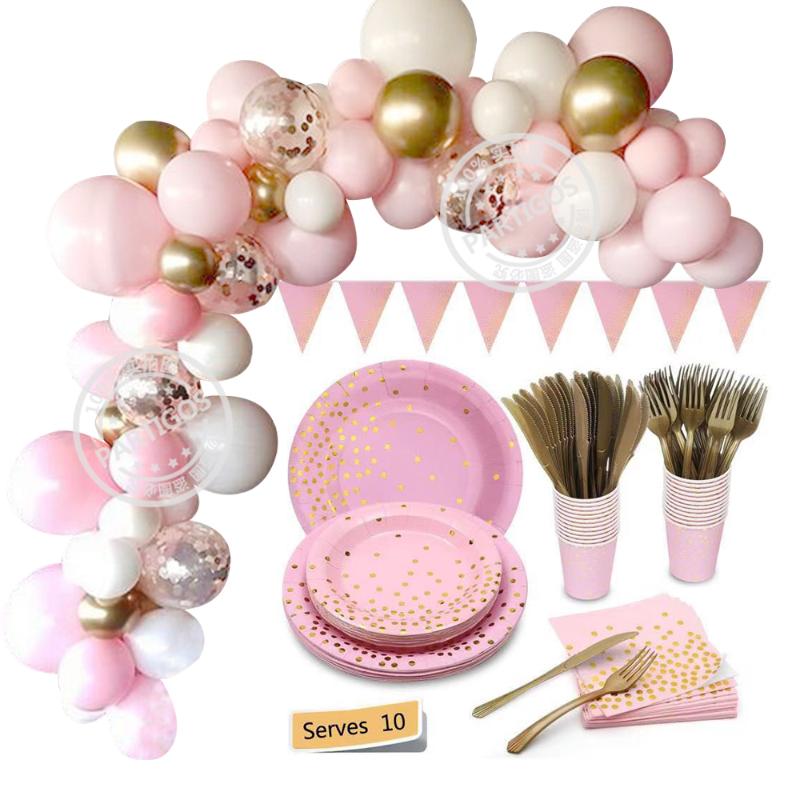 Party Decoration Pink Gold Dot Disposable Tableware Decorations Balloons Garland Arch Kit Baby Shower Birthday Supplies
Party Decoration Pink Gold Dot Disposable Tableware Decorations Balloons Garland Arch Kit Baby Shower Birthday Supplies