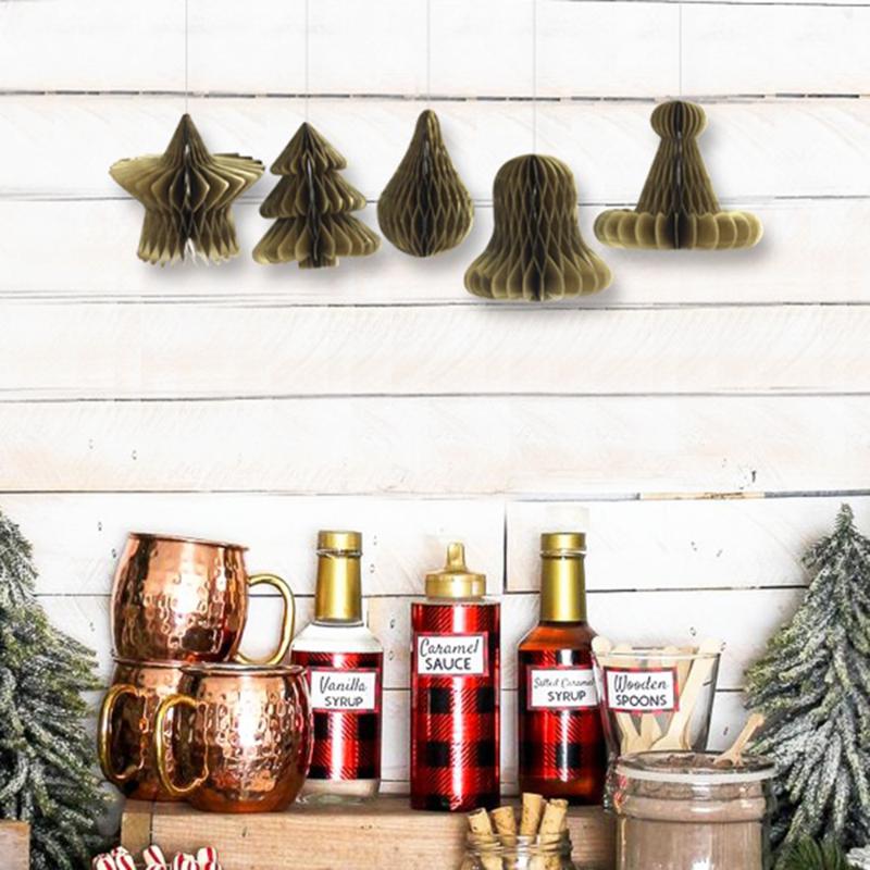 5pc Mini 3D (Navy,Gold) Christmas Tree Honeycomb Ornaments Set Paper Crafts Xmas Baubles Hanging Decor
5pc Mini 3D (Navy,Gold) Christmas Tree Honeycomb Ornaments Set Paper Crafts Xmas Baubles Hanging Decor