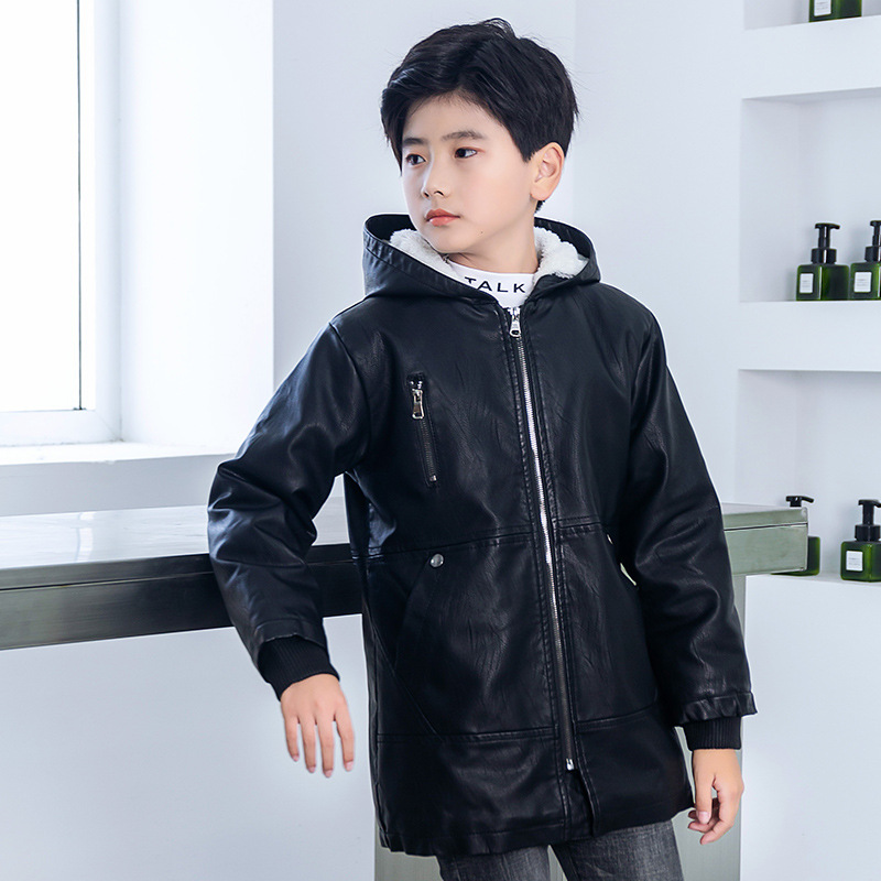 3-13T Children's Boy Leather Jacket Plus Warm Hooded For Winter Black High Quality Motorcycle Pu Leather Jackets 2020 New
3-13T Children's Boy Leather Jacket Plus Warm Hooded For Winter Black High Quality Motorcycle Pu Leather Jackets 2020 New