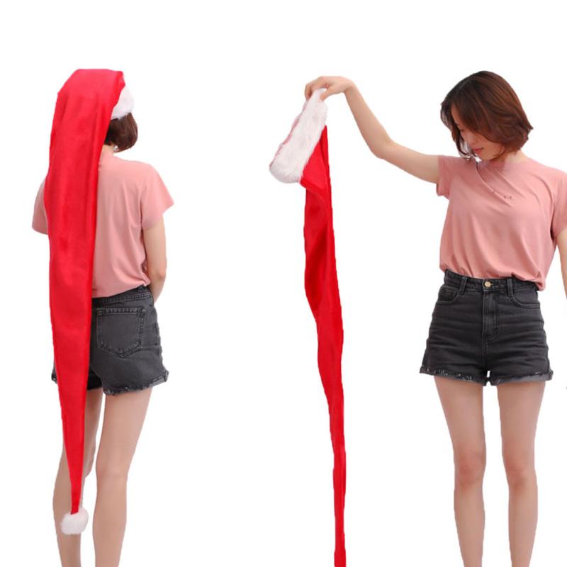 New 1.5m Red Christmas Hat Long Tail Santa Claus Long Hats Plush Adult Cap Xmas Costume Christmas Decorations 2020 New Year
New 1.5m Red Christmas Hat Long Tail Santa Claus Long Hats Plush Adult Cap Xmas Costume Christmas Decorations 2020 New Year