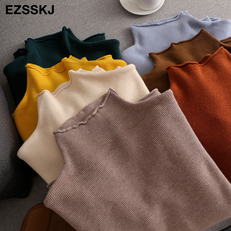 oversize Sweater Women Pullover Casual Turtleneck Long Sleeve chic loose Knit Sweater Female Jumpers soft top