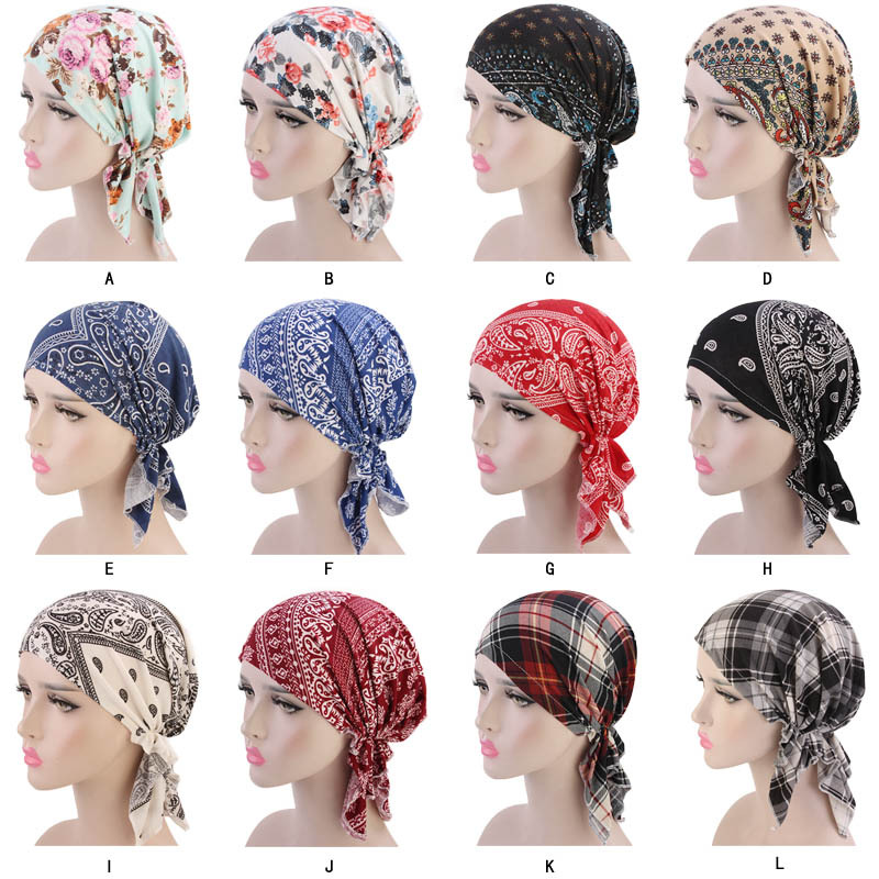 New Muslim Women Cotton Print Pre-Tied Turban Hat Cancer Chemo Beanies Caps Headwear Head Wrap Bonnet Hair Loss Accessories
New Muslim Women Cotton Print Pre-Tied Turban Hat Cancer Chemo Beanies Caps Headwear Head Wrap Bonnet Hair Loss Accessories