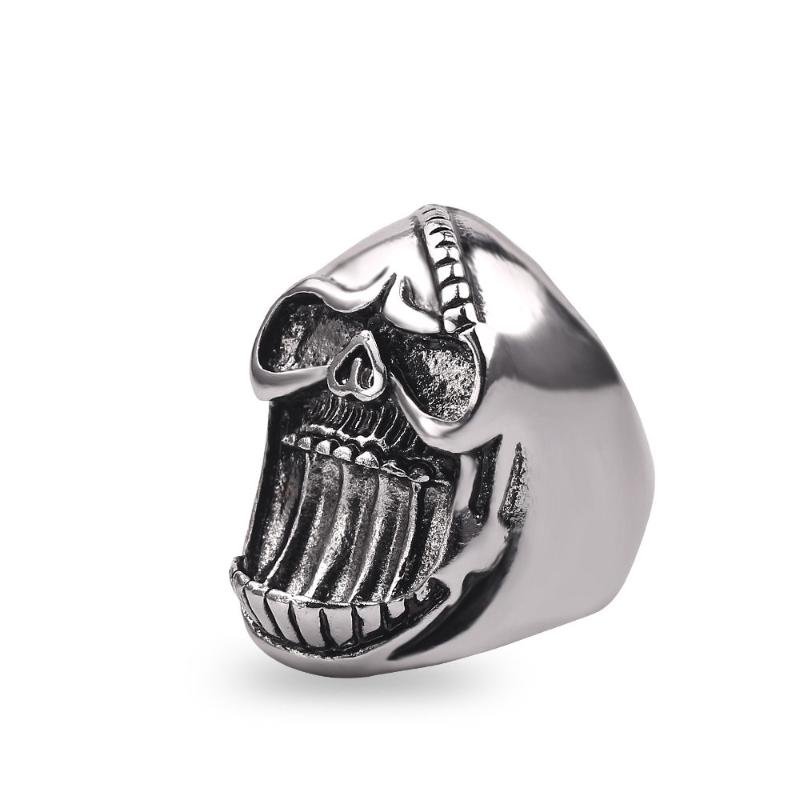 Vintage Gothic Punk Ring Demon Satan The one-eyed scar Skull Ring Multifunction Bottle Opener Men's Motorcycle Jewelry
Vintage Gothic Punk Ring Demon Satan The one-eyed scar Skull Ring Multifunction Bottle Opener Men's Motorcycle Jewelry