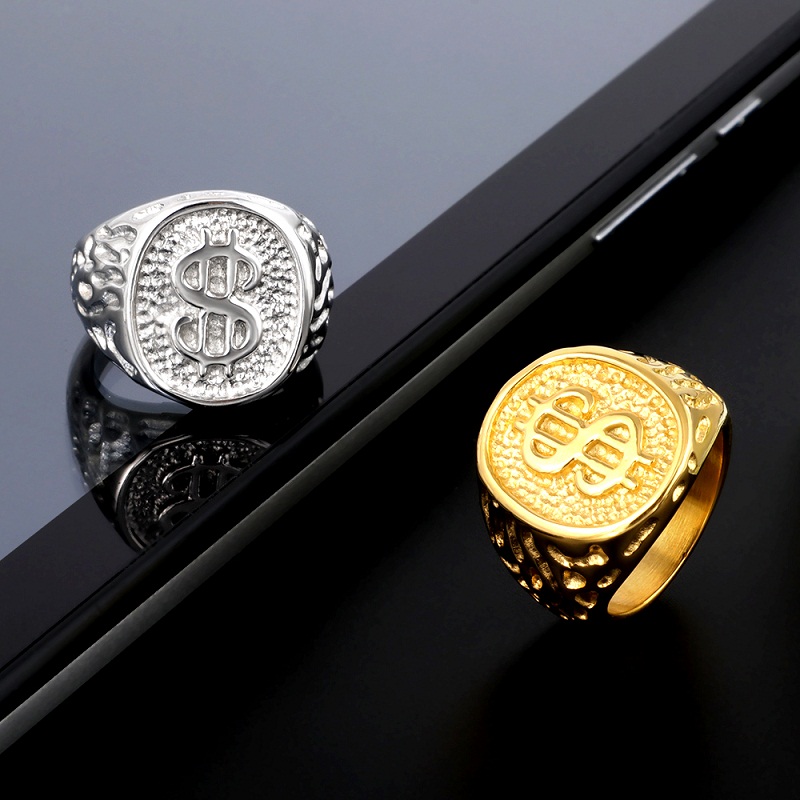 Punk Gold Color US Dollar Sign Men's Rings Classic Vintage Square Rings For Men Engagement Ring Jewelry
Punk Gold Color US Dollar Sign Men's Rings Classic Vintage Square Rings For Men Engagement Ring Jewelry