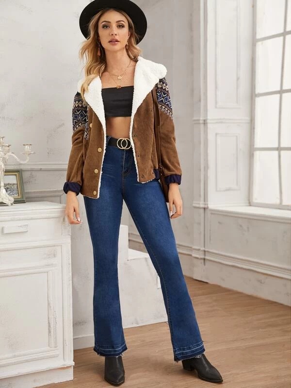 women autumn winter thick jacket double breasted tribal print faux shearling collar corduroy jacket sell cool winter coat size s-xl, Black;brown
women autumn winter thick jacket double breasted tribal print faux shearling collar corduroy jacket sell cool winter coat size s-xl, Black;brown