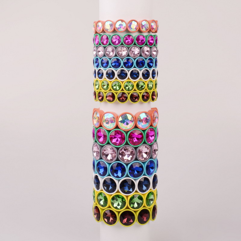 Handmade Multicolor Custom Painting Big Crystal Elastic Bracelet Enamel Stretch Glass Bangle Tile Bead Bracelet For Women
Handmade Multicolor Custom Painting Big Crystal Elastic Bracelet Enamel Stretch Glass Bangle Tile Bead Bracelet For Women