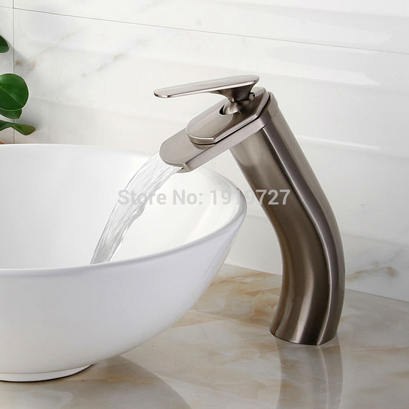 Vidric 100% Brass Contemporary Design Style Single Hole Faucet Factory Direct Brushed Nickel Bathroom Vessel Waterfall Mixer T
Vidric 100% Brass Contemporary Design Style Single Hole Faucet Factory Direct Brushed Nickel Bathroom Vessel Waterfall Mixer T