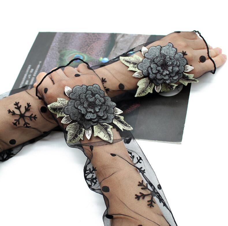 Women's sexy flower embroidery transparent mesh glove female spring summer sunscreen sexy long black glove 50cm R2069
Women's sexy flower embroidery transparent mesh glove female spring summer sunscreen sexy long black glove 50cm R2069