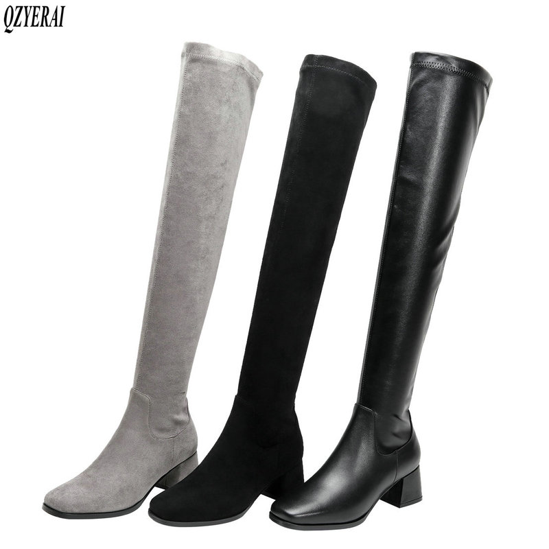 2021 Winter New style Genuine leather Over the knee boots Women boots Motorcycle stretch warm Real cowhide Women shoes, Black
2021 Winter New style Genuine leather Over the knee boots Women boots Motorcycle stretch warm Real cowhide Women shoes, Black