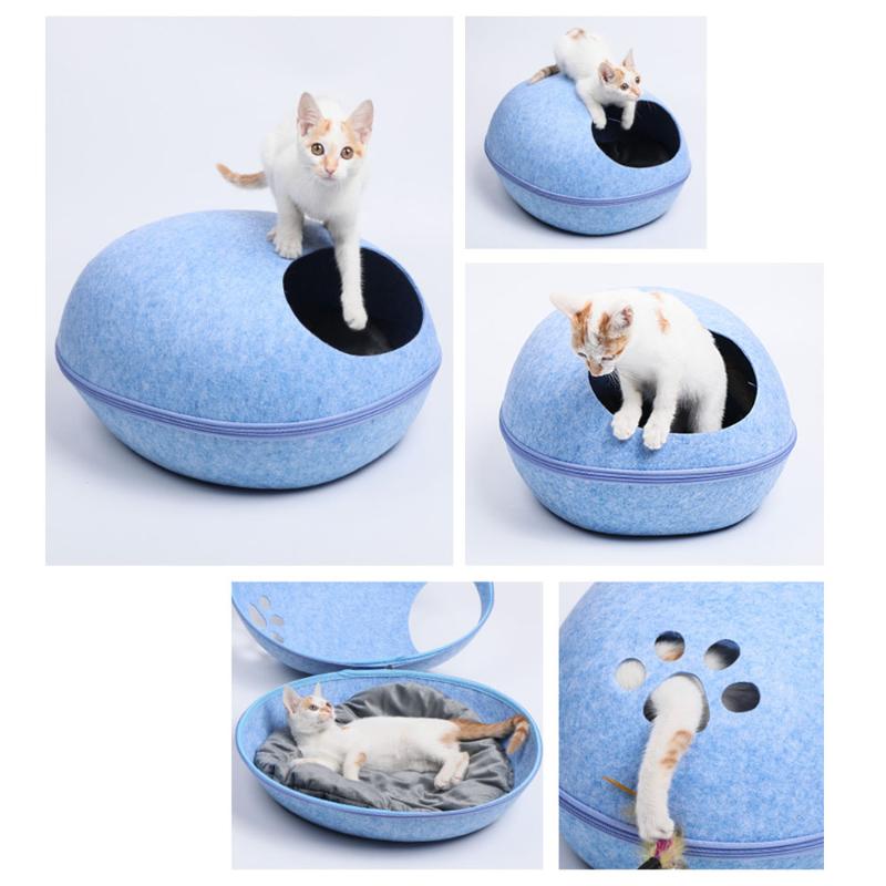 Natural Felt Pet Cat Cave Beds Nest Cats House Basket Funny Round Egg-Type with Cushion Mat For Small Dogs Puppy Pets Supplies
Natural Felt Pet Cat Cave Beds Nest Cats House Basket Funny Round Egg-Type with Cushion Mat For Small Dogs Puppy Pets Supplies