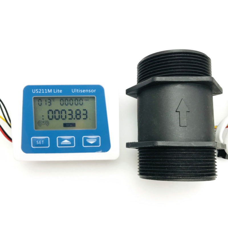 

New US211M Lite USN-HS20TA 10-300L/Min 2 Inch Digital Flow Meter Flow Reader Compatible with All Our Hall Effect Water Sens