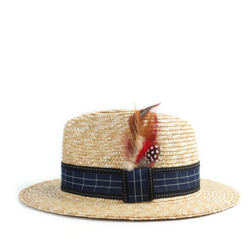 Wheat Straw Women Sun Hat Summer Lady Wide Brim Boater Panama Beach Sunhat With Handmade Flower Band Size 56-58CM, Red feater
Wheat Straw Women Sun Hat Summer Lady Wide Brim Boater Panama Beach Sunhat With Handmade Flower Band Size 56-58CM, Red feater