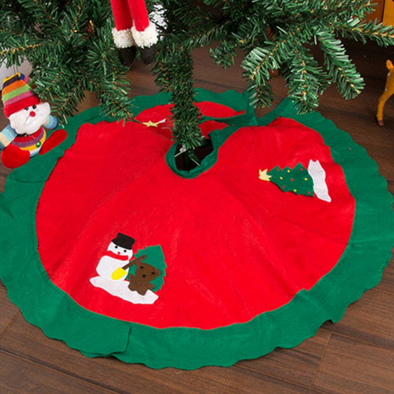 Christmas Tree Skirt Non-woven Applique Christmas Tree Apron Household Apron Decorations Gift for Children 90CM
Christmas Tree Skirt Non-woven Applique Christmas Tree Apron Household Apron Decorations Gift for Children 90CM