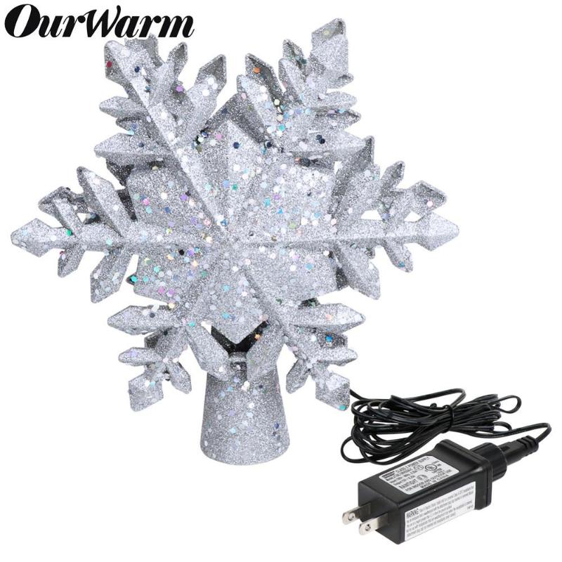 OurWarm Christmas Tree Topper Lighted with White Snowflake Projector Rotating 3D Glitter Lighted Christmas Decorations for Tree
OurWarm Christmas Tree Topper Lighted with White Snowflake Projector Rotating 3D Glitter Lighted Christmas Decorations for Tree