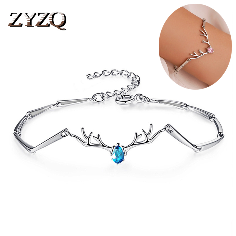 ZYZQ Romantic Women Animal Bracelets With Shiny Cubic Zircon Stone Beautiful Christmas Gift Deer Shaped Bracelets For Women
ZYZQ Romantic Women Animal Bracelets With Shiny Cubic Zircon Stone Beautiful Christmas Gift Deer Shaped Bracelets For Women