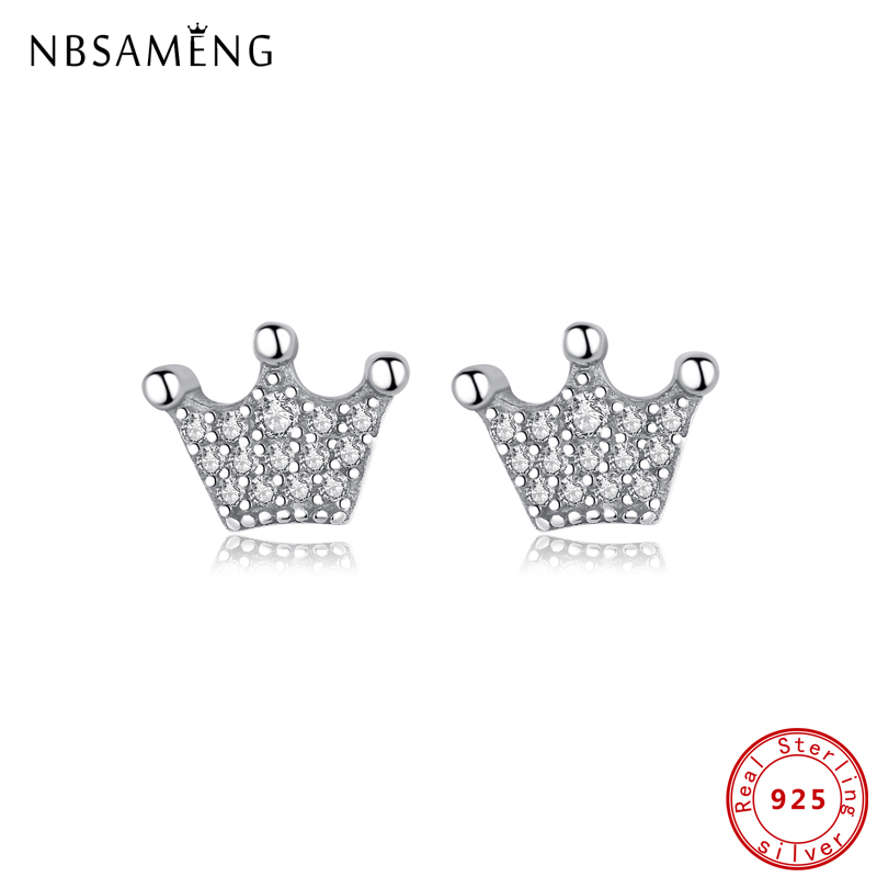 Original 100% 925 Sterling Silver Stud Earrings Small Crown Earings Pave CZ For Women Rose Gold Color Gift Fine Jewelry
Original 100% 925 Sterling Silver Stud Earrings Small Crown Earings Pave CZ For Women Rose Gold Color Gift Fine Jewelry