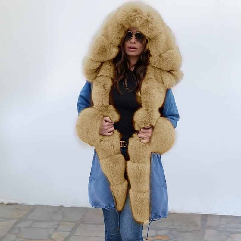 Women Winter Outwear Plus Size Parkas Thick Faux Fur Collar Hooded Jacket Arctic Velvet Warm Overcoat Loose Streetwear Coat, Black
Women Winter Outwear Plus Size Parkas Thick Faux Fur Collar Hooded Jacket Arctic Velvet Warm Overcoat Loose Streetwear Coat, Black