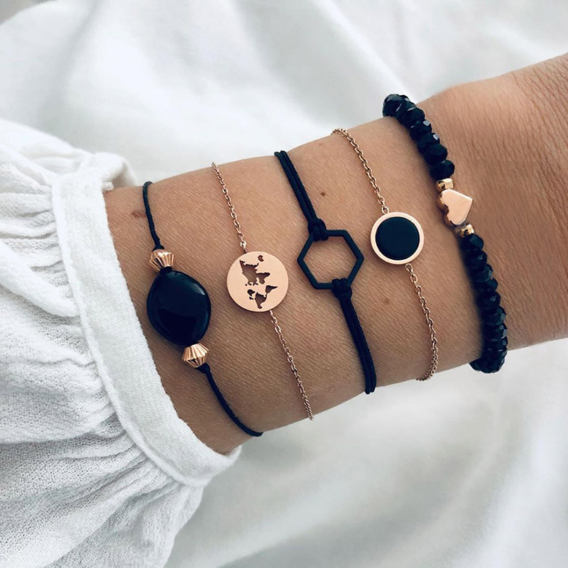 5Pcs/Set Women Bracelet Set Fashion Heart Love Map Bead Chain Leather Multilayer Bangle Lady Bohemian Charm Jewelry Gift
5Pcs/Set Women Bracelet Set Fashion Heart Love Map Bead Chain Leather Multilayer Bangle Lady Bohemian Charm Jewelry Gift