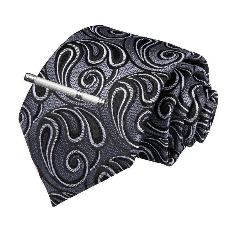 Quality Men Tie Black Silver Paisley Wedding Tie For Men Dropshipping DiBanGu Designer Fashion Hanky Cufflinks Set SJT-7182
Quality Men Tie Black Silver Paisley Wedding Tie For Men Dropshipping DiBanGu Designer Fashion Hanky Cufflinks Set SJT-7182