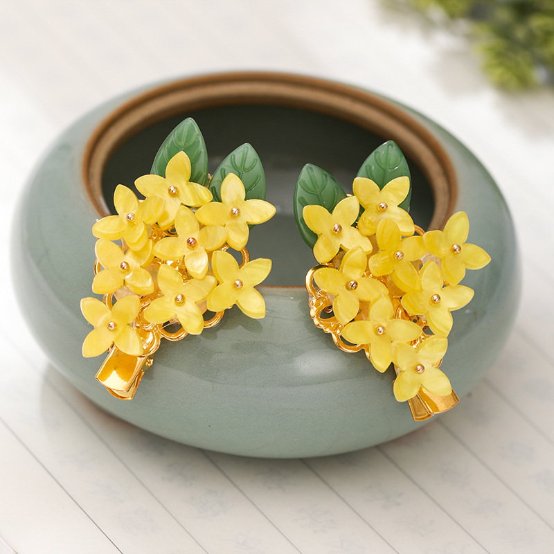 Osmanthus Fragrans Shape Leaves Hair Clip Flowers Decor Yellow Hairpin Girls Hair Grips Headpeice Jewelry Accessories LB
Osmanthus Fragrans Shape Leaves Hair Clip Flowers Decor Yellow Hairpin Girls Hair Grips Headpeice Jewelry Accessories LB