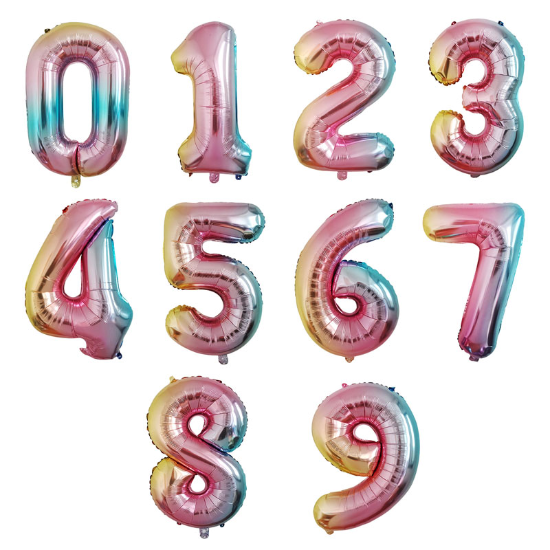 New 32 Inch Number Balloon Figures Ballon Rainbow Balloon Wedding Birthday Party Decorations Adult Kids 0 - 9 Digital Air Globos
New 32 Inch Number Balloon Figures Ballon Rainbow Balloon Wedding Birthday Party Decorations Adult Kids 0 - 9 Digital Air Globos