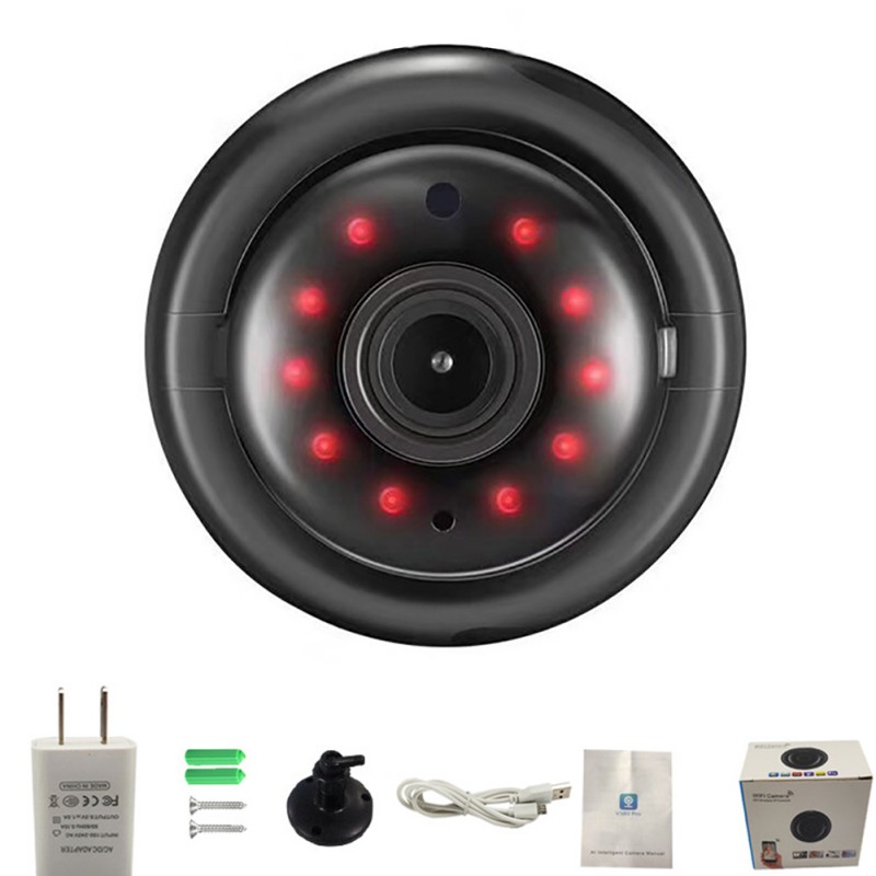 HD IP Camera Smart Home 360 degree IR Night Vision 2-Way Audio HD 1080p Indoor WIFI Camera Home Work Network Wifi indoor, Rv0180g
HD IP Camera Smart Home 360 degree IR Night Vision 2-Way Audio HD 1080p Indoor WIFI Camera Home Work Network Wifi indoor, Rv0180g
