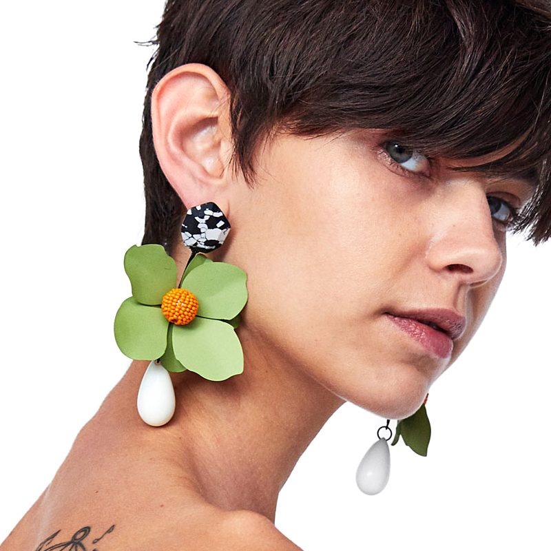 JUJIA 6 colors Fashion women big flower design statement floral earrings for women jewelry flower earring
JUJIA 6 colors Fashion women big flower design statement floral earrings for women jewelry flower earring