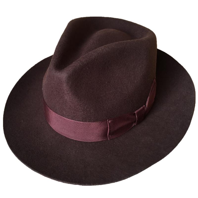 Classic Brown Wool Men's Fur Felt Fedora Gangsters Hipsters Hat, As pic
Classic Brown Wool Men's Fur Felt Fedora Gangsters Hipsters Hat, As pic