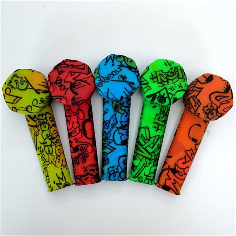 Colorful graffiti silicon pipe Silicone Smoking Silicone Smoke Tobacco Pipe With stainless steel Bowl Silicone Hand Pipes Smoking
Colorful graffiti silicon pipe Silicone Smoking Silicone Smoke Tobacco Pipe With stainless steel Bowl Silicone Hand Pipes Smoking