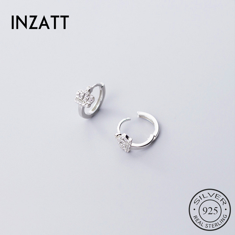 INZAReal 925 Sterling Silver Zircon Crown Hoop Earrings For Fashion Women Party Fine Jewelry Bohemian Accessories Gift
INZAReal 925 Sterling Silver Zircon Crown Hoop Earrings For Fashion Women Party Fine Jewelry Bohemian Accessories Gift