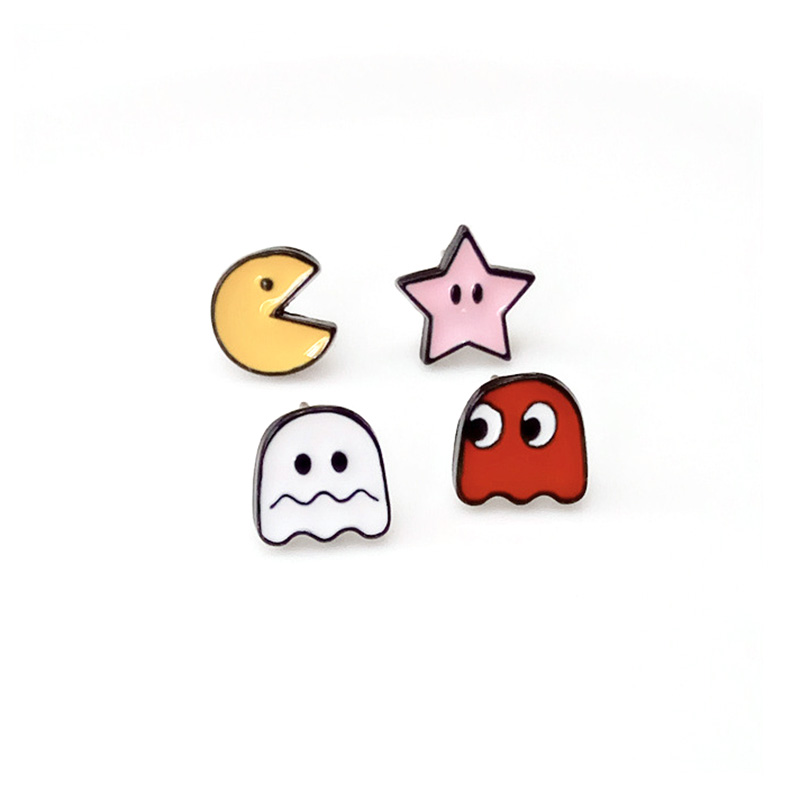 Stud 1 Set Fashion Korean Cute Earrings Tiny Steel Pac-Man And Phantom Post Pacman For Women
Stud 1 Set Fashion Korean Cute Earrings Tiny Steel Pac-Man And Phantom Post Pacman For Women