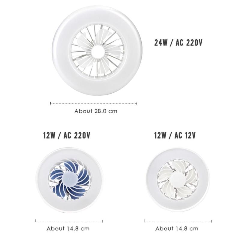 Electric Fans Modern LED Ceiling Lamp E27 Bulb 12W 24W Kitchen Study Room Office Garage Factory AC 12V 220V Energy Saving Lighting Fixtur