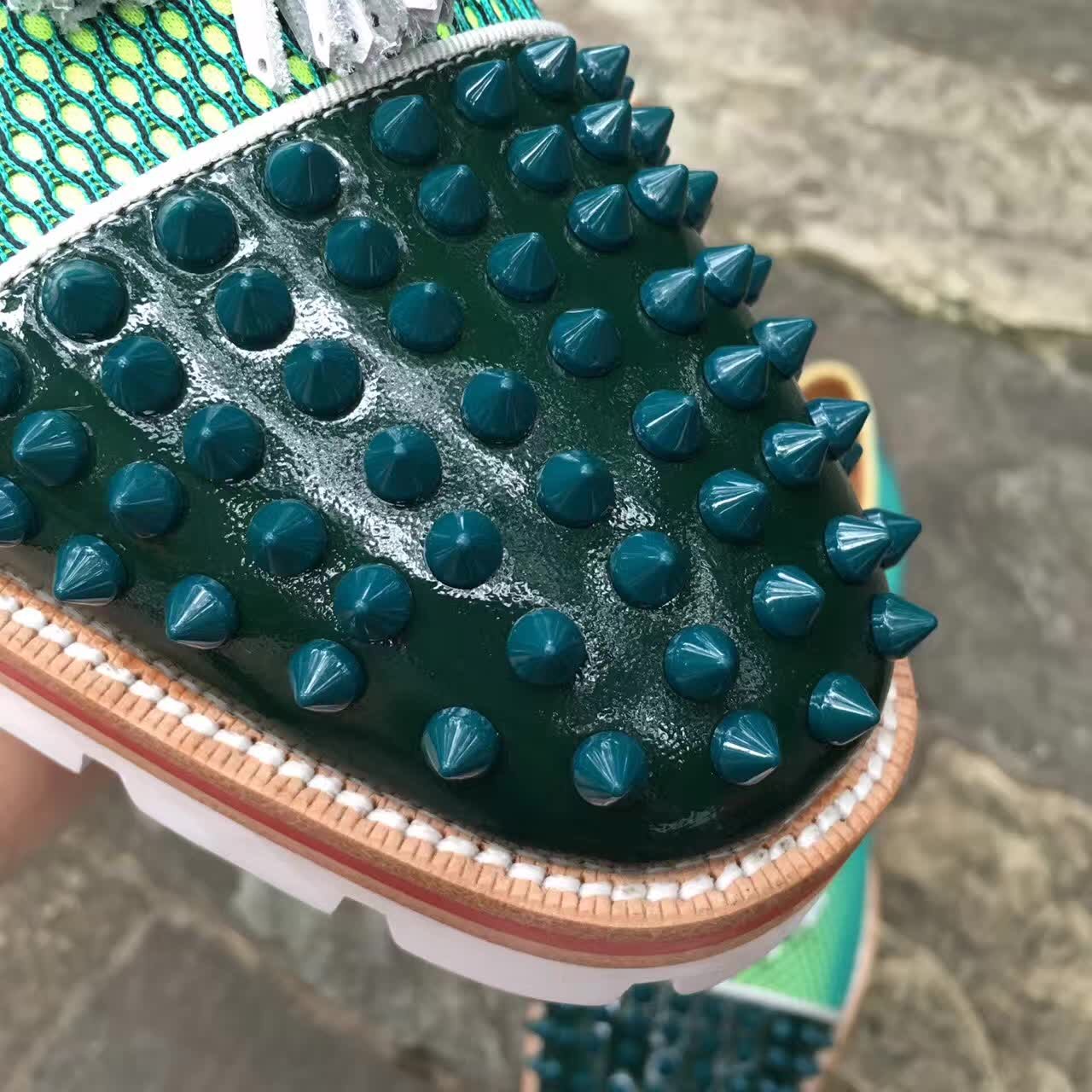 Top Quality Designer Genuine Leather Spike Red Bottom Womens Mens Low Cut Party Dress Fashion Red Sole Luxury flat Wedding Casual Sneaker