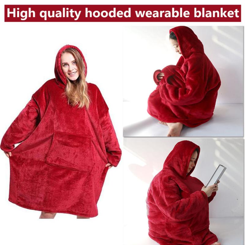 WOSTAR Winter Sherpa wearable blanket with sleeves Pocket Hooded Blankets Ultra Plush Outdoor Warm Flannel hoodie TV Blanket
WOSTAR Winter Sherpa wearable blanket with sleeves Pocket Hooded Blankets Ultra Plush Outdoor Warm Flannel hoodie TV Blanket