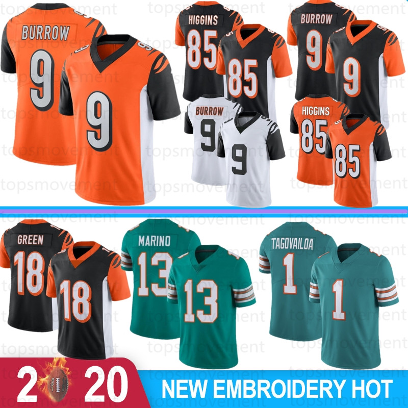 13 Dan Marino 9 Joe Burrow Men Football Jerseys Tua Tagovailoa 18 A.J. Green 85 Tee Higgins 2020 New, Men menghu
13 Dan Marino 9 Joe Burrow Men Football Jerseys Tua Tagovailoa 18 A.J. Green 85 Tee Higgins 2020 New, Men menghu