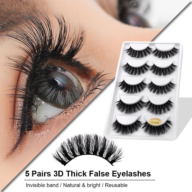 5 Pairs 3D False Lashes Fake Eyelashes Invisible Band Natural Long Thick Crisscross Black Eyelash Full Strip Reusable
5 Pairs 3D False Lashes Fake Eyelashes Invisible Band Natural Long Thick Crisscross Black Eyelash Full Strip Reusable