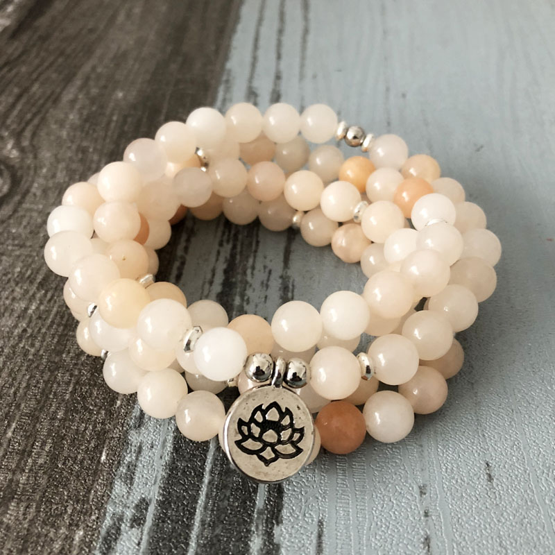 Fashion Lotus Charm Bracelet Light Pink Stone Yoga Mala wrist 108 Pink Aventurine beaded Bracelet For Women Buddha Charm
Fashion Lotus Charm Bracelet Light Pink Stone Yoga Mala wrist 108 Pink Aventurine beaded Bracelet For Women Buddha Charm