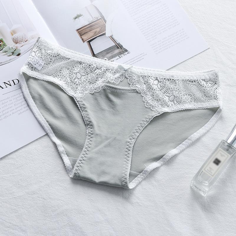 Summer new low-waist women's underwear simple lace ladies shorts bow comfortable briefs, Gray
Summer new low-waist women's underwear simple lace ladies shorts bow comfortable briefs, Gray