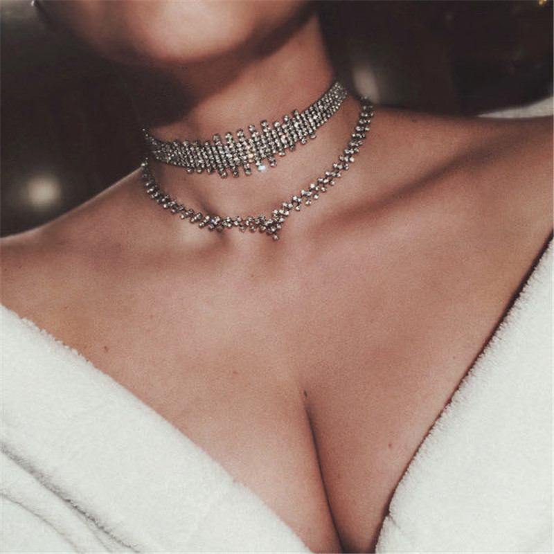 Chokers 2021 Fashion Double Shining Crystal Statement Necklace Women Rhinestone Party Club Wedding Jewelry
Chokers 2021 Fashion Double Shining Crystal Statement Necklace Women Rhinestone Party Club Wedding Jewelry
