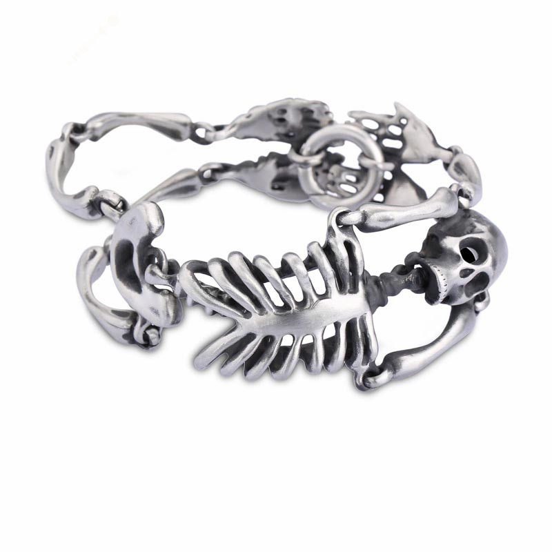 Punk Rock Gothic Stainless Steel Skull Body Bracelet For Men Link Chain Male Biker Jewelry New Brand Men's Bracelets 2020
Punk Rock Gothic Stainless Steel Skull Body Bracelet For Men Link Chain Male Biker Jewelry New Brand Men's Bracelets 2020