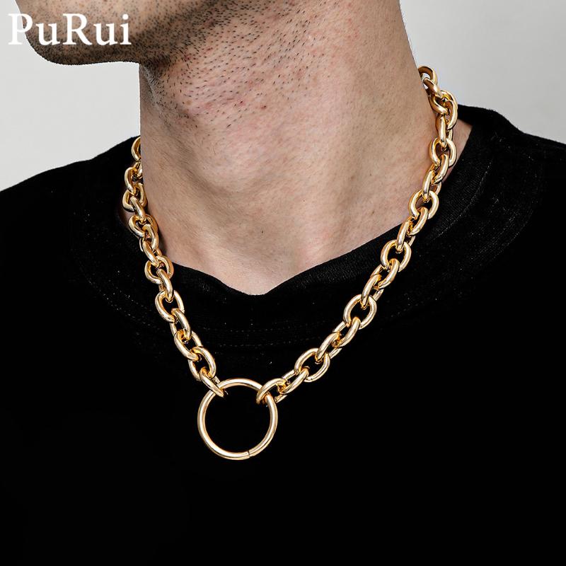 Simple Men Chain Necklace Punk Gold Color Thicken Cuban Chain Big Circel Pedant Choker Necklace for Women Fashion Collar
Simple Men Chain Necklace Punk Gold Color Thicken Cuban Chain Big Circel Pedant Choker Necklace for Women Fashion Collar