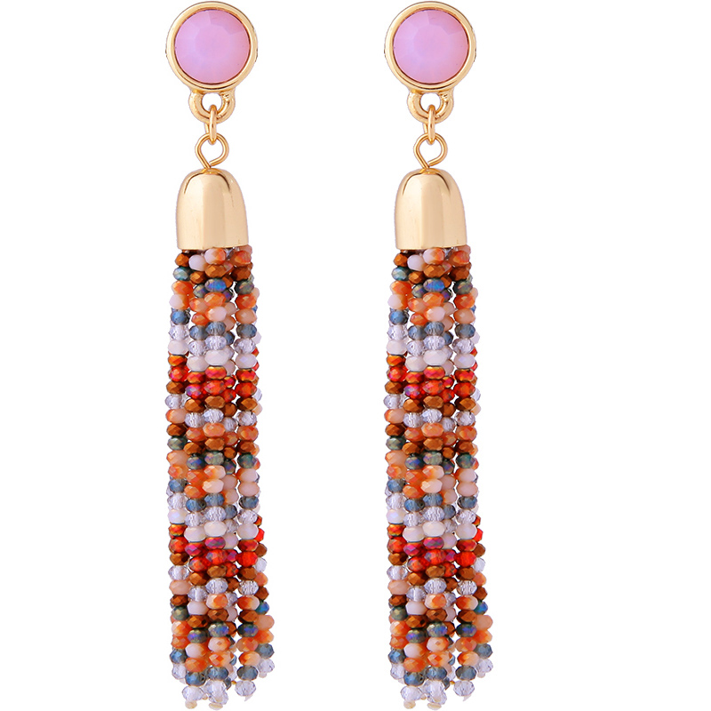 2020 Summer Fashion Bohemia Gold Color Hand Made Beaded Long Tassel Earrings Classic Ethnic Bead Jewelry Earrings For Women
2020 Summer Fashion Bohemia Gold Color Hand Made Beaded Long Tassel Earrings Classic Ethnic Bead Jewelry Earrings For Women