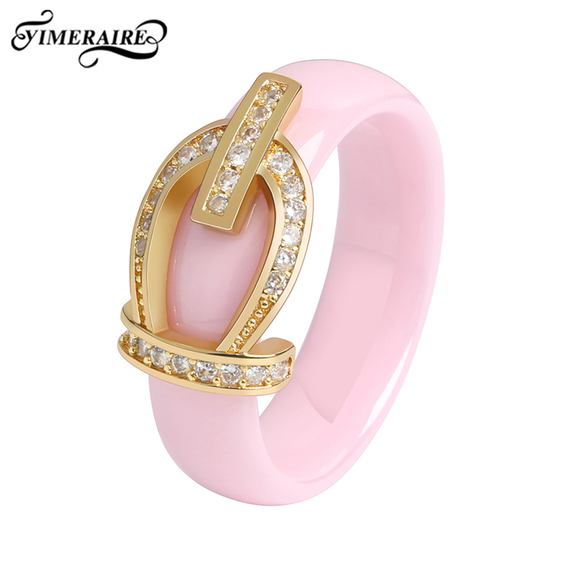 Romantic Pink Finger Rings Ceramic For Ladies Accessories With Gold Shine Crystals Fashion Jewelry Engagement Gifts 6mm Width
Romantic Pink Finger Rings Ceramic For Ladies Accessories With Gold Shine Crystals Fashion Jewelry Engagement Gifts 6mm Width
